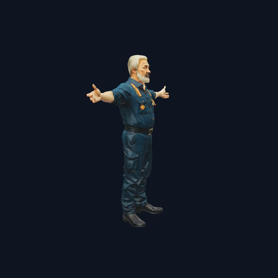 Blue Work Uniform model pack