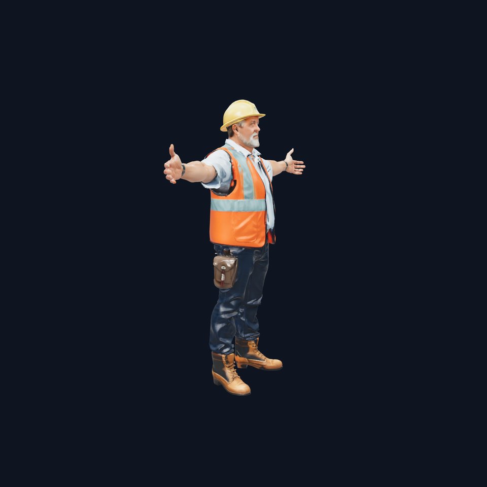 Construction Worker Safety Vest model pack