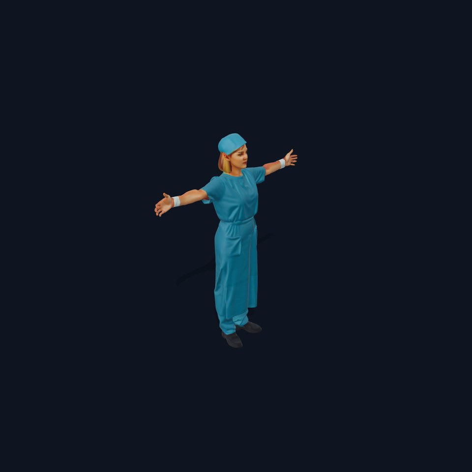 Surgical Nurse Uniform model pack