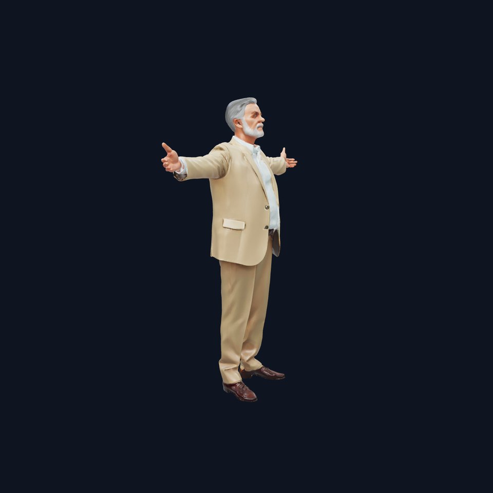 Elegant Beige Suit model pack