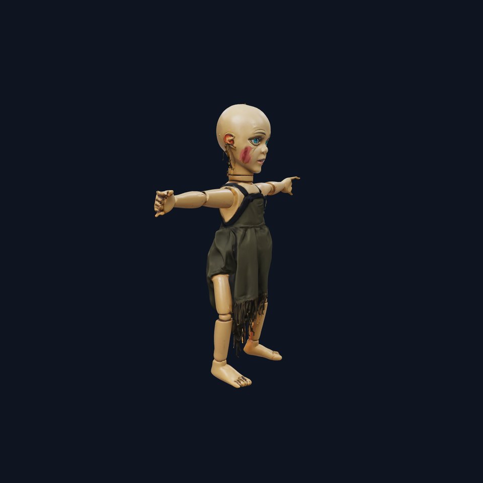 Vintage Wooden Doll model pack viewer poster