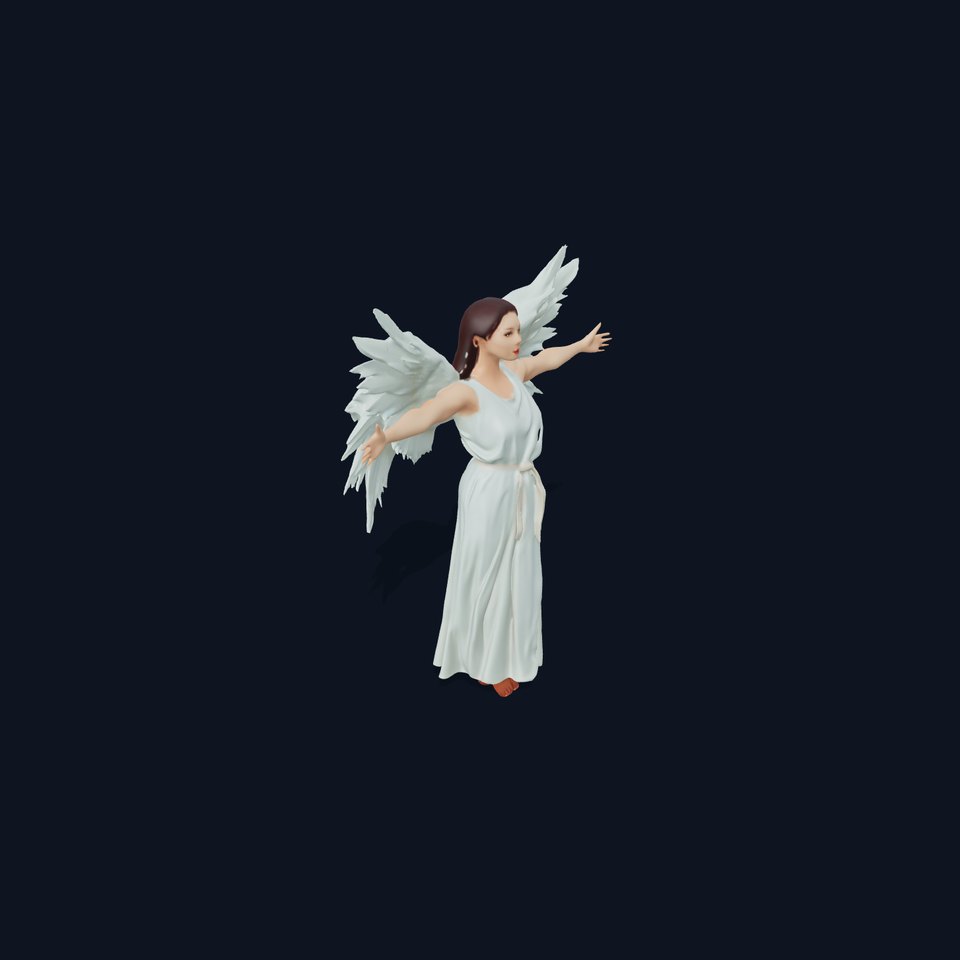 Serene Angelic Figure model pack