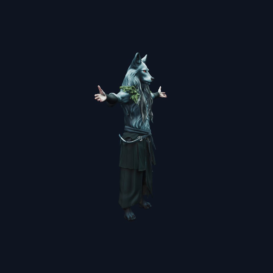 Mystic Wolf Warrior model pack