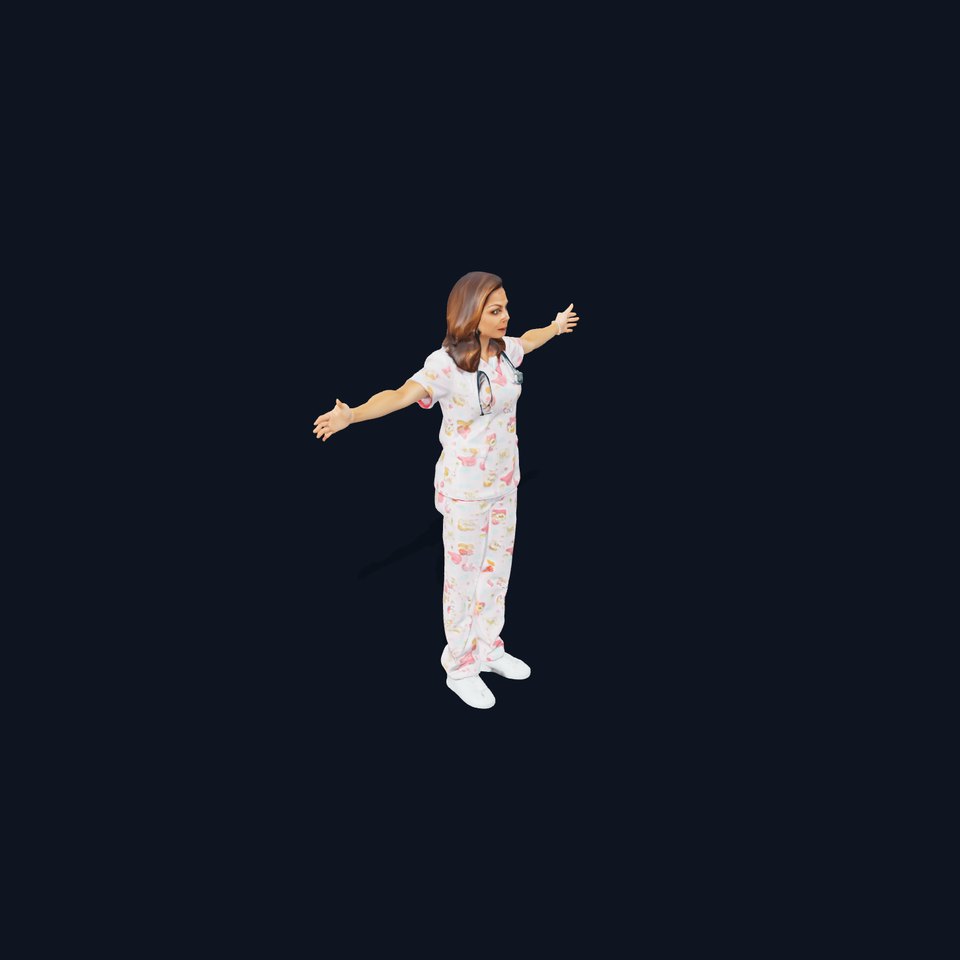 Pastel Nurse Uniform model pack