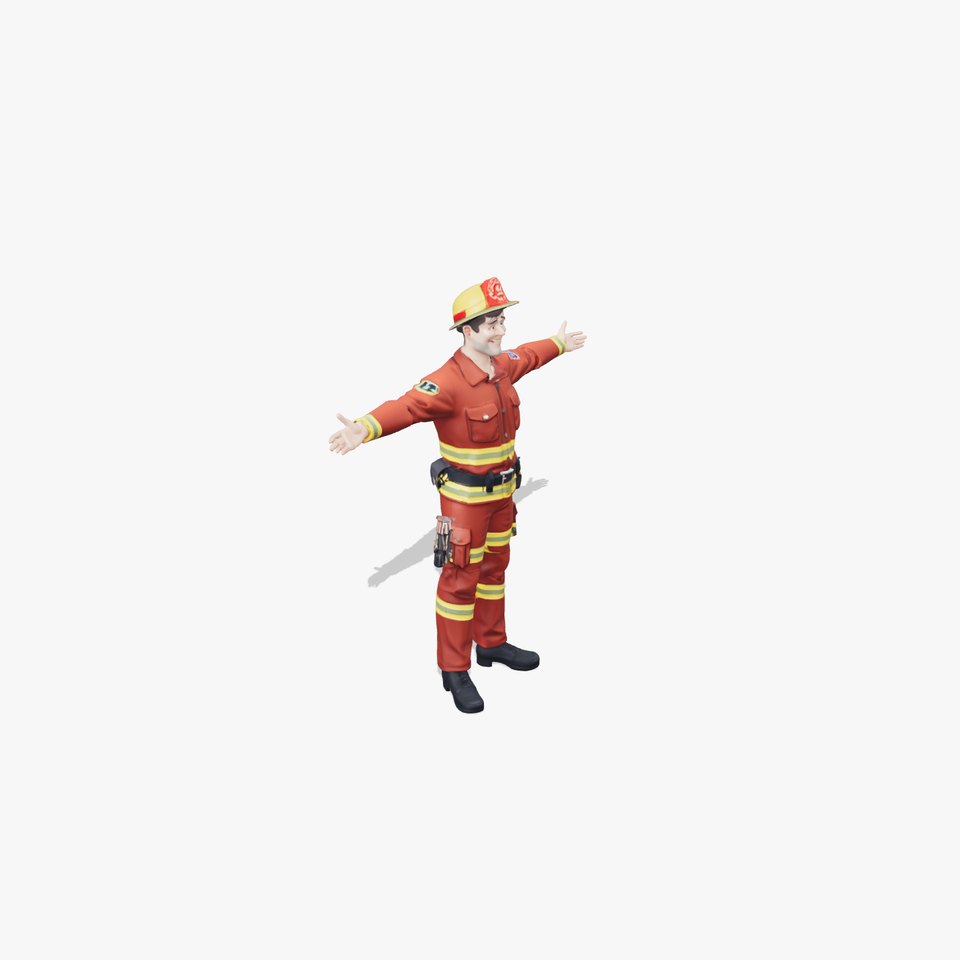 Brave Firefighter Character model pack
