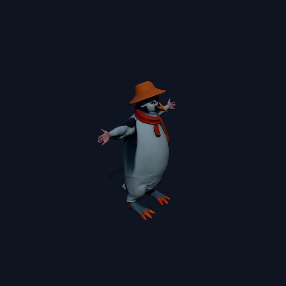 Cheerful Penguin model pack