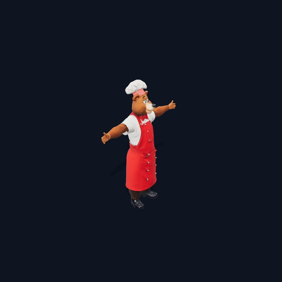 Chef Bear Character model pack