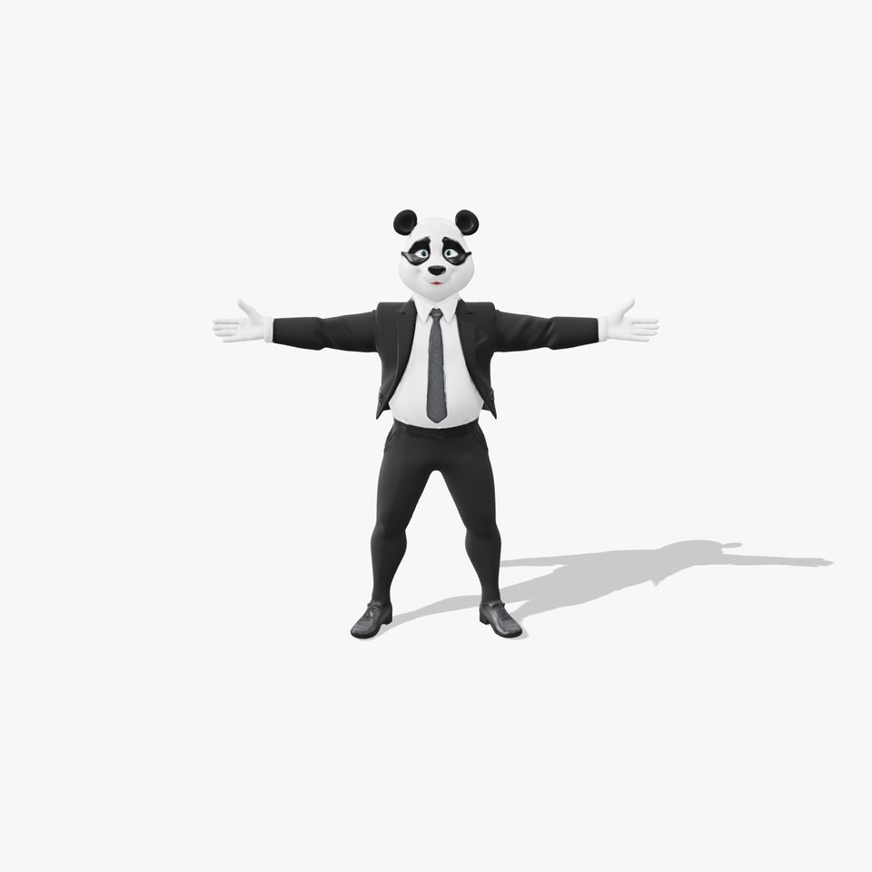 Business Panda Suit model pack viewer poster