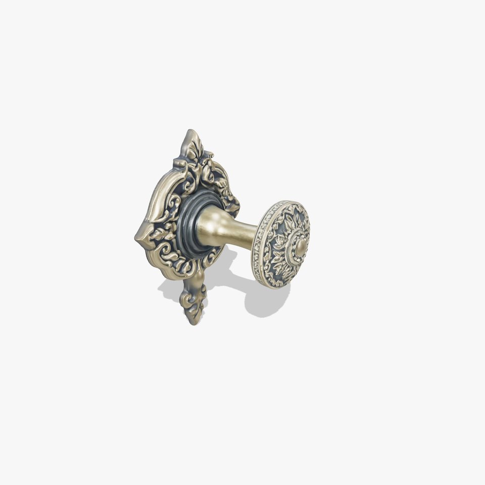 Ornate Brass Doorknob model pack