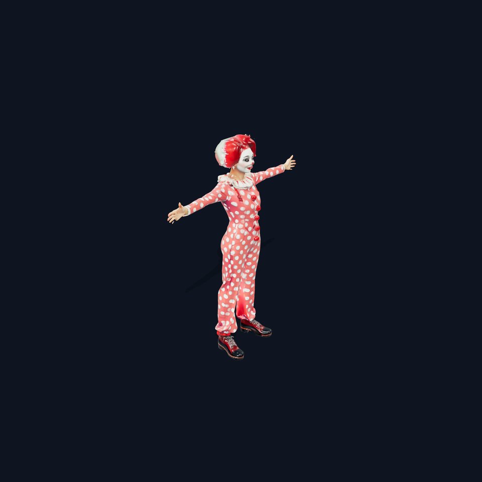 Red Polka Dot Clown model pack