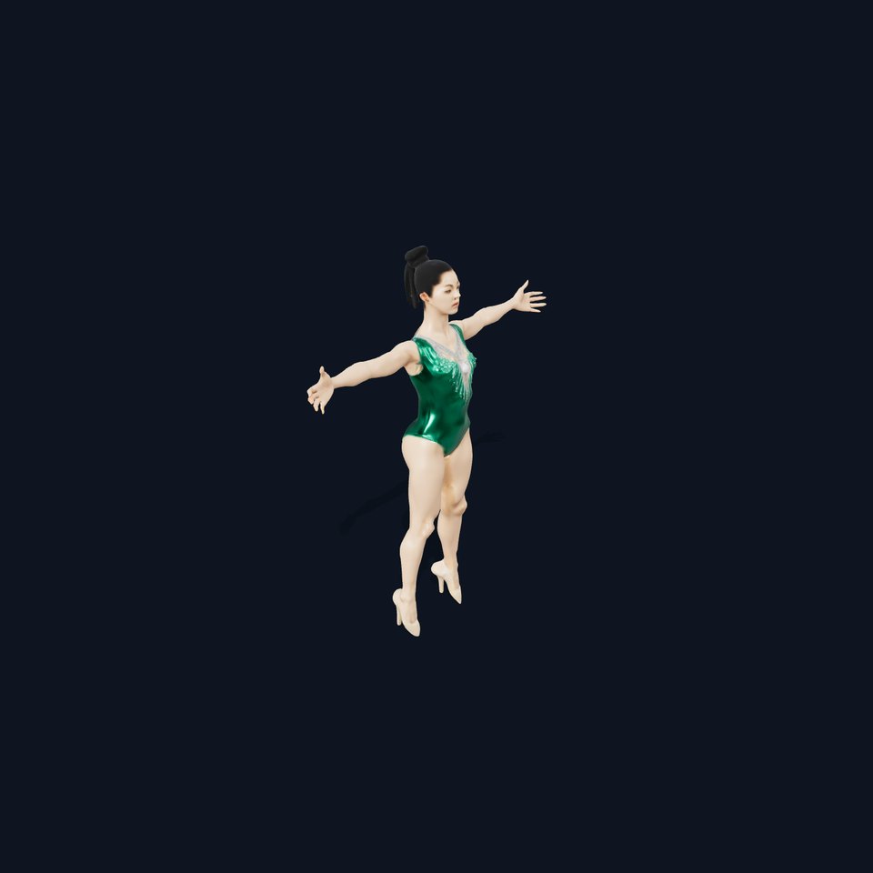 Emerald Leotard Ballerina model pack