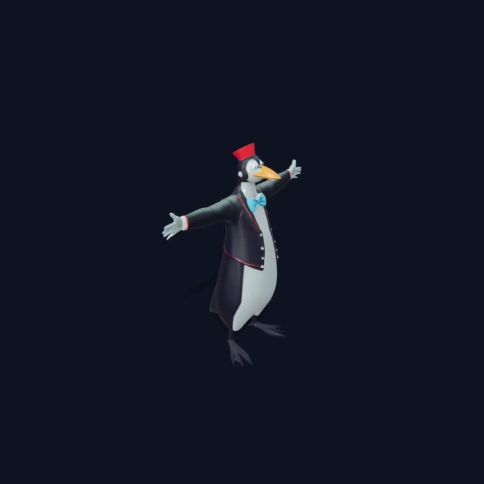 Charming Tuxedo Penguin model pack viewer poster