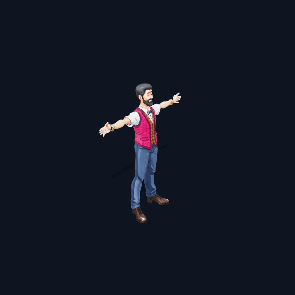 Stylish Vest Character model pack
