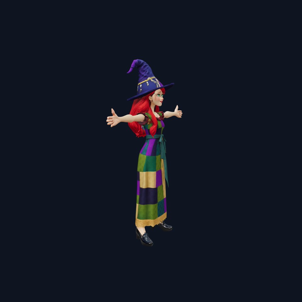 Vibrant Witch Character model pack viewer poster