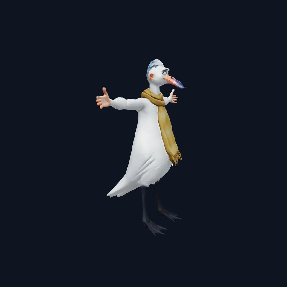 Stylish Bird Character model pack