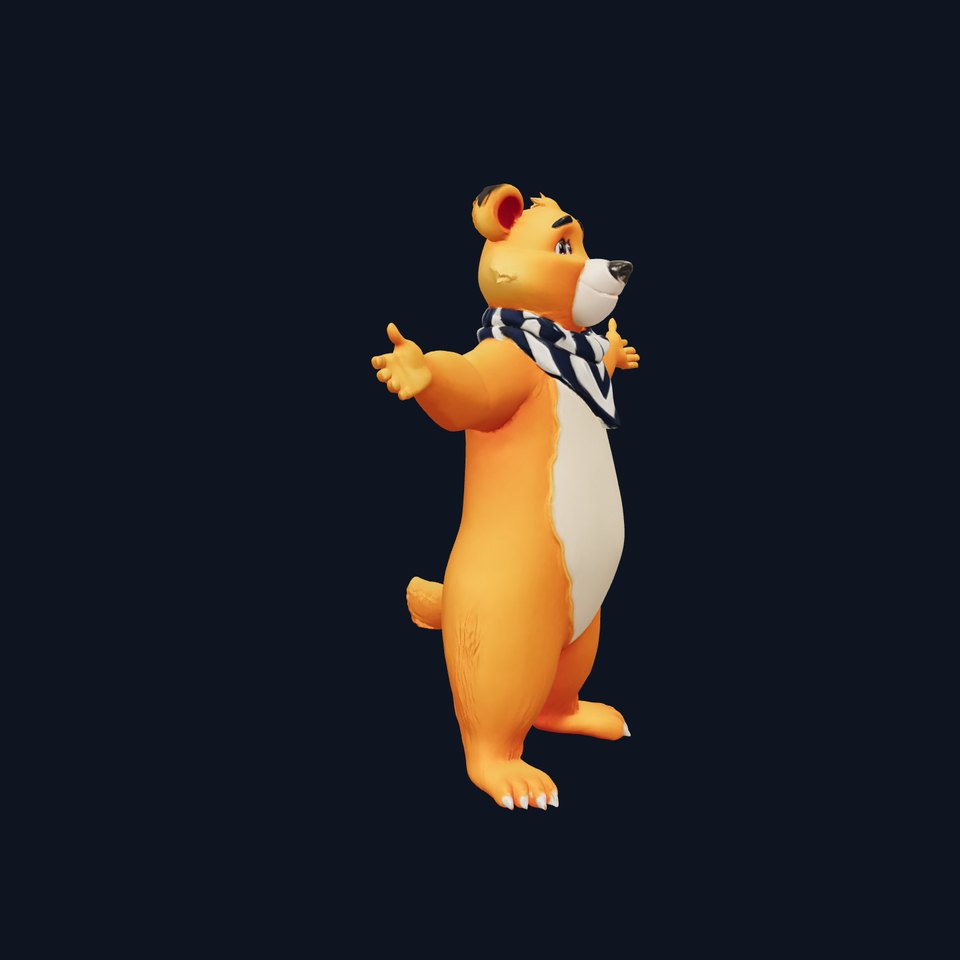 Cheerful Bear Character model pack