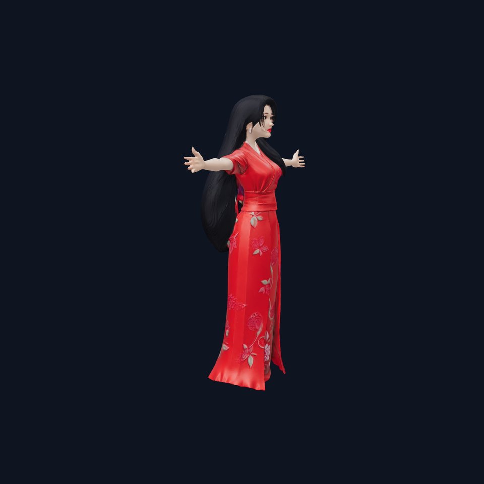 Elegant Kimono Character model pack