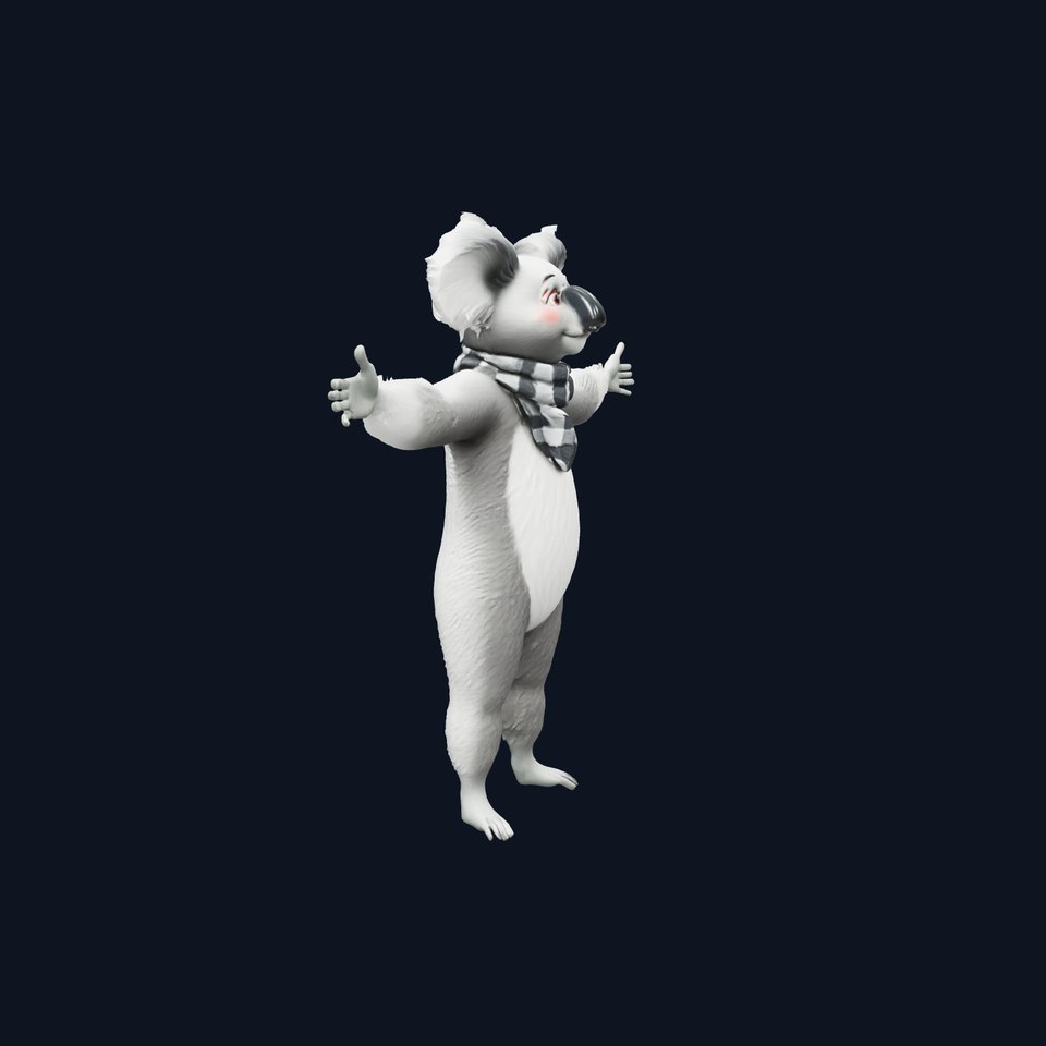 Cozy Scarf Koala model pack