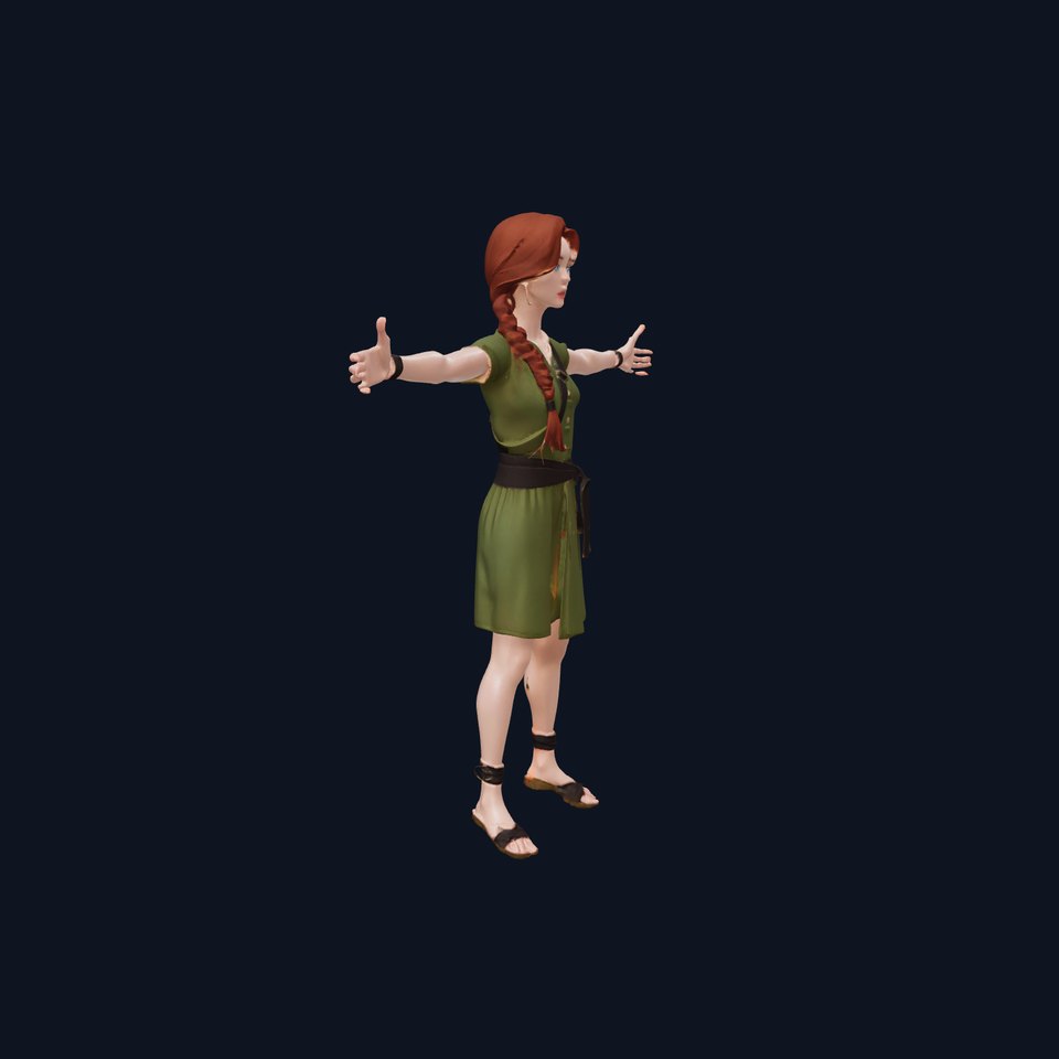 Explorer Green Dress model pack