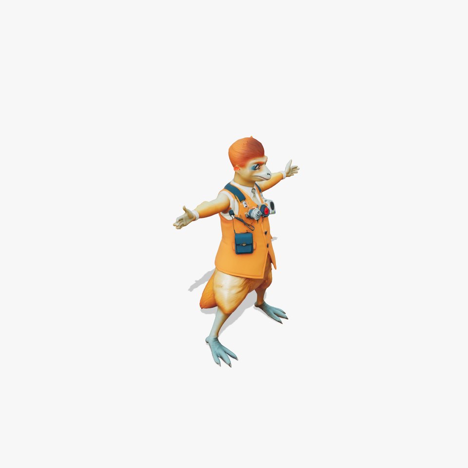Stylish Orange Animal model pack