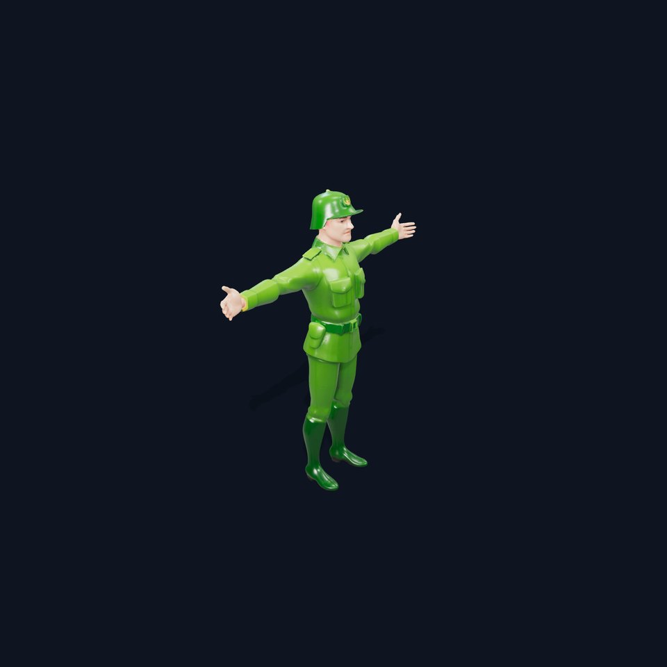 Green Soldier Character model pack