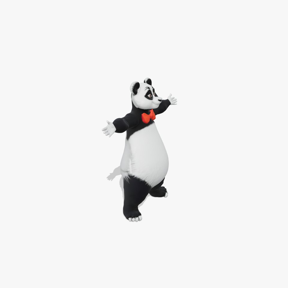 Charming Panda Figure model pack