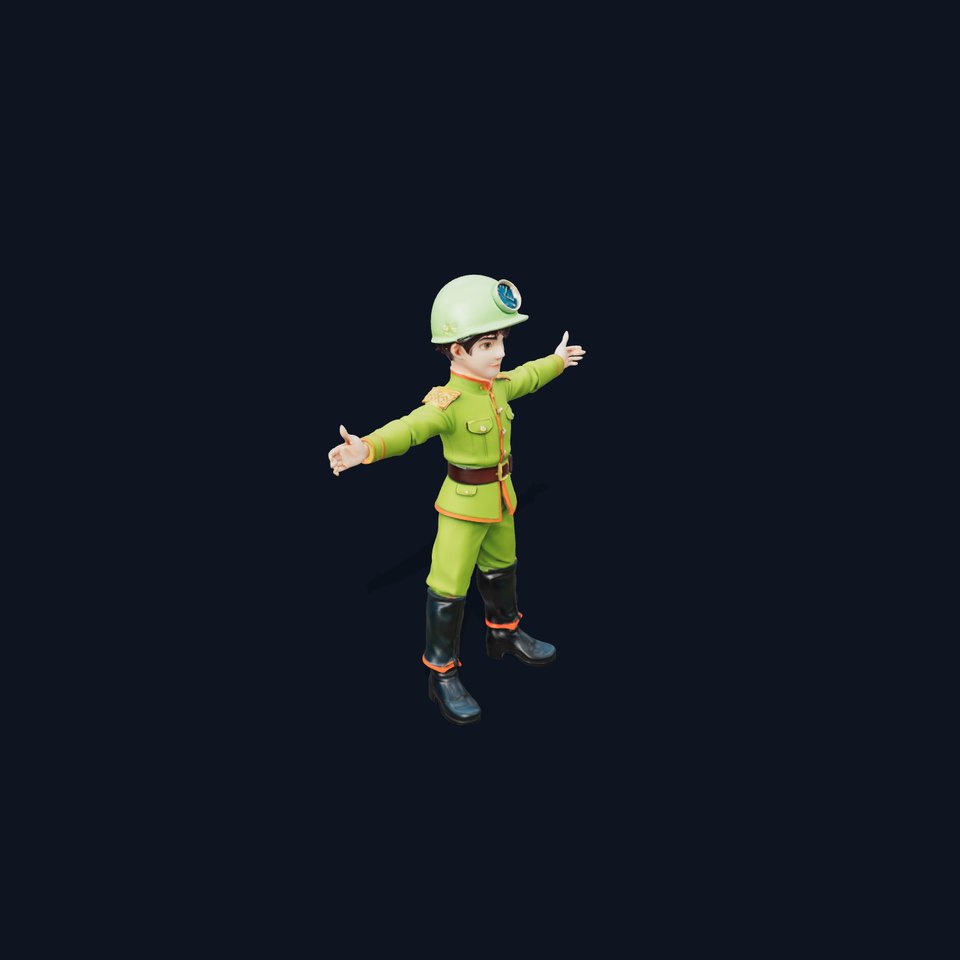 Green Cadet Character model pack