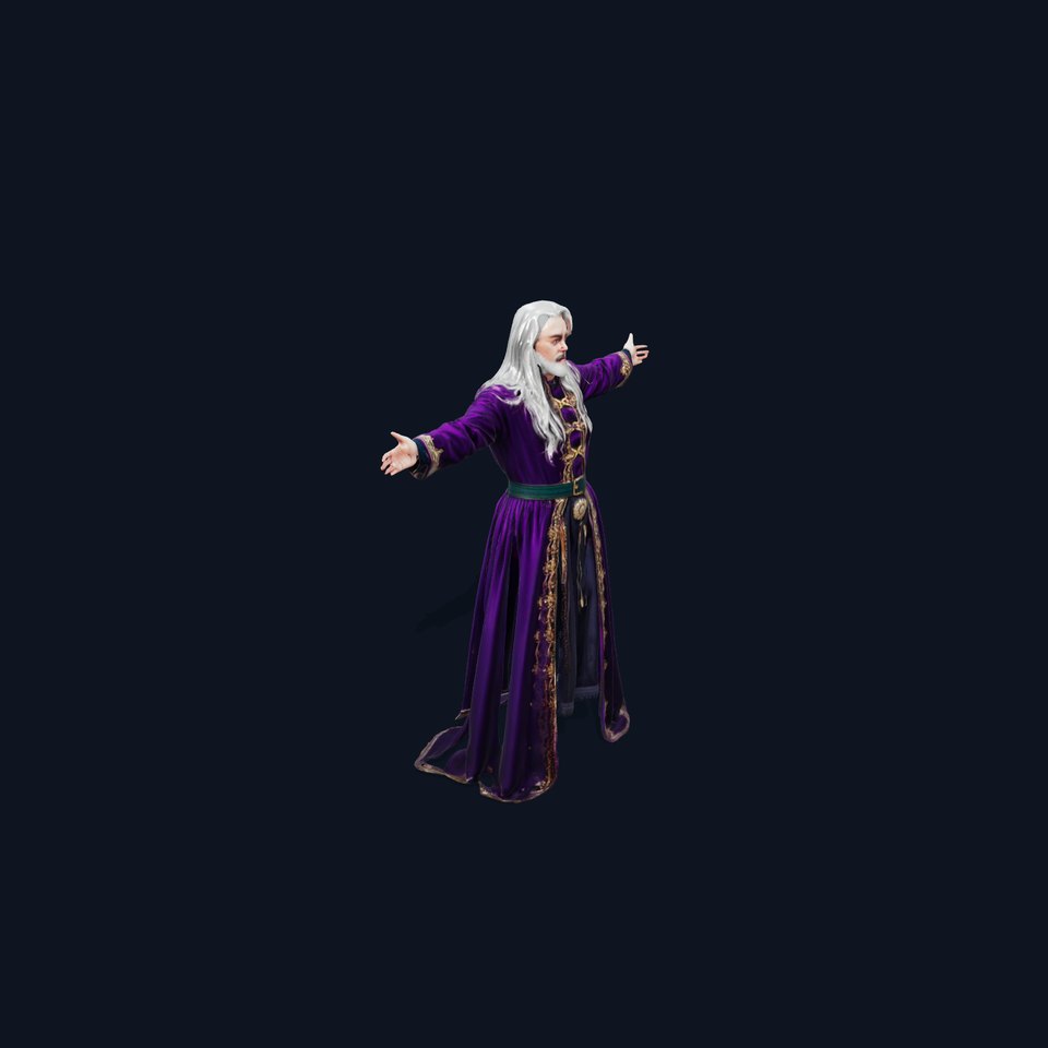 Regal Wizard Attire model pack viewer poster