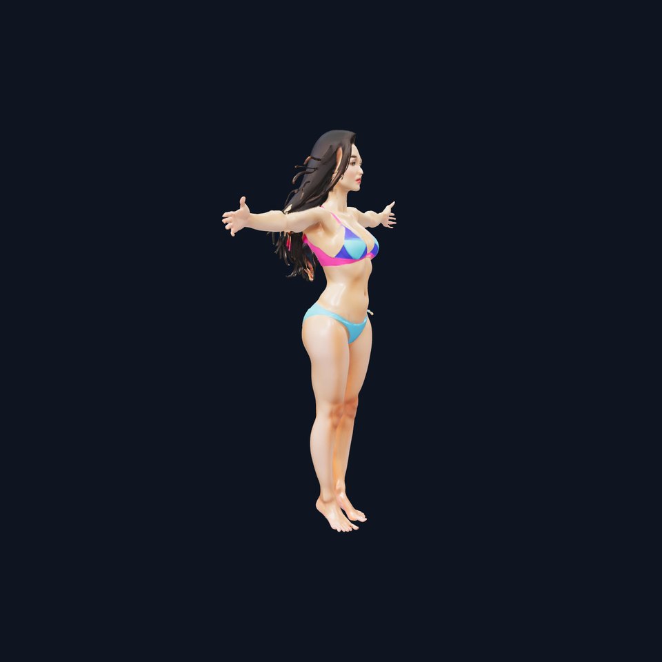 Vibrant Bikini Model model pack