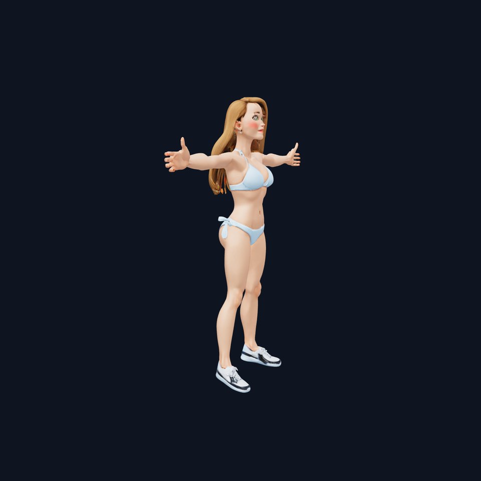 Blue Bikini Character model pack