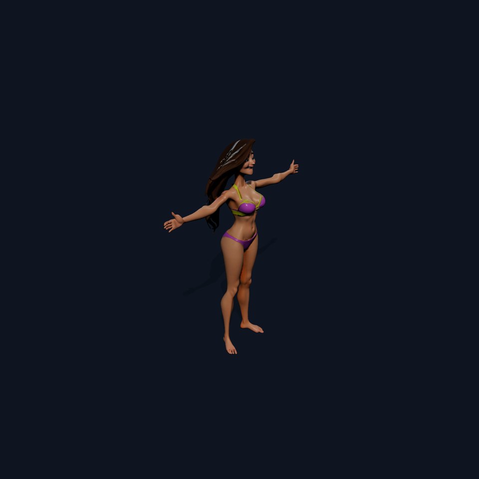 Smiling Swimsuit Character model pack