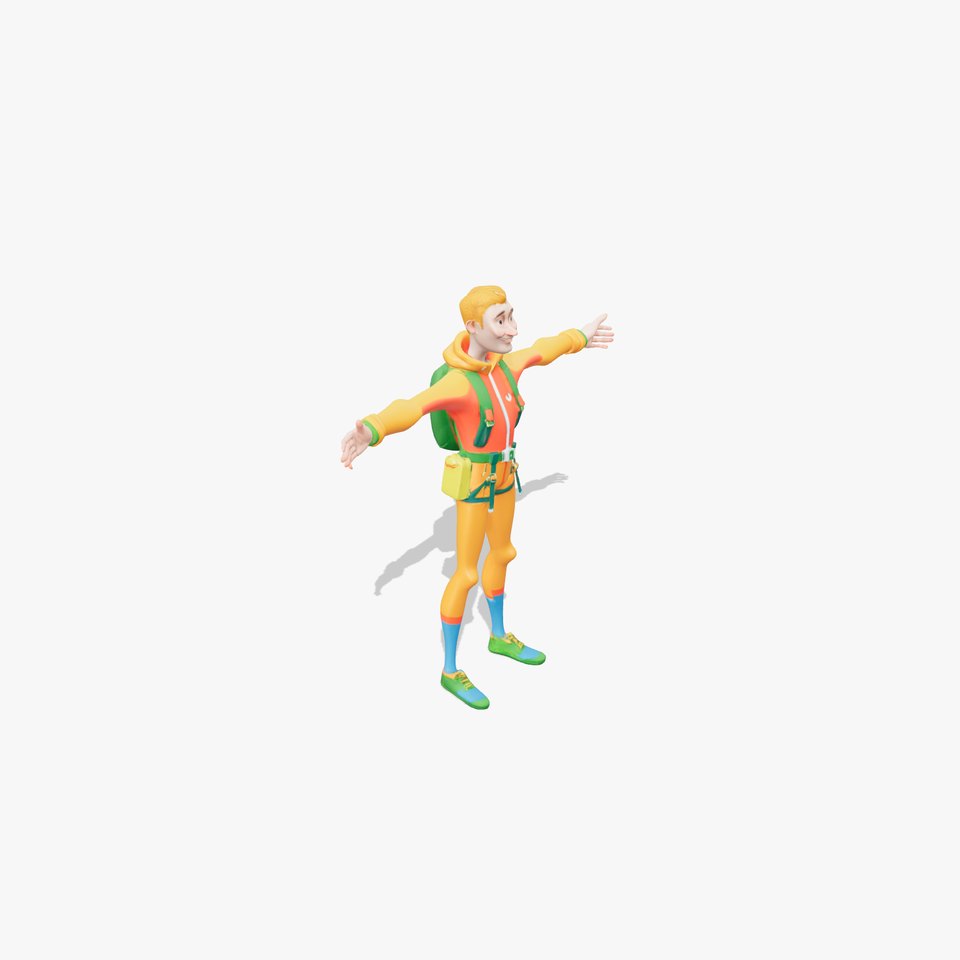 Vibrant Hiker Adventurer model pack