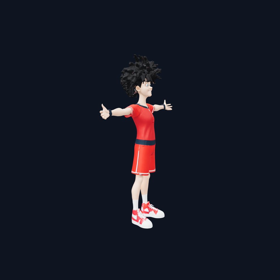 Red Sport Outfit Character model pack