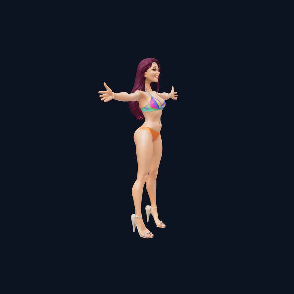 Colorful Bikini Character model pack