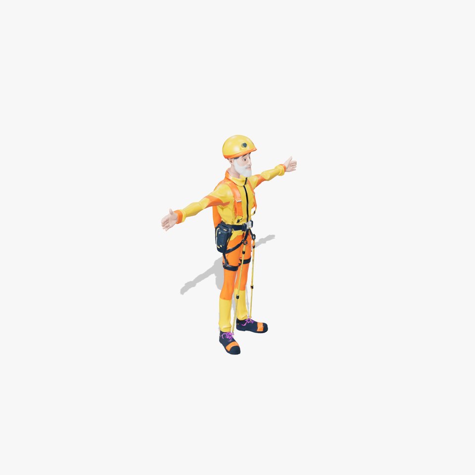 Orange Safety Climber model pack