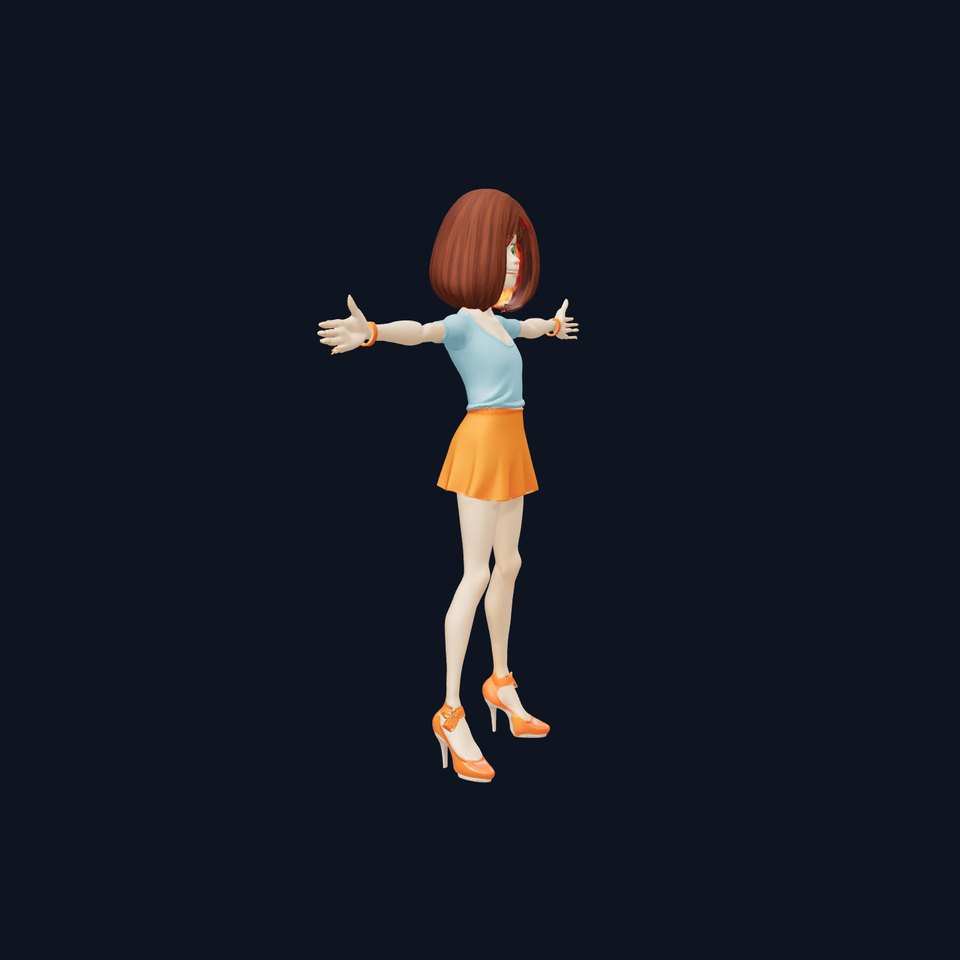 Vibrant Outfit Girl model pack