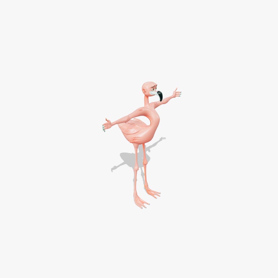 Rosy Flamingo Character model pack