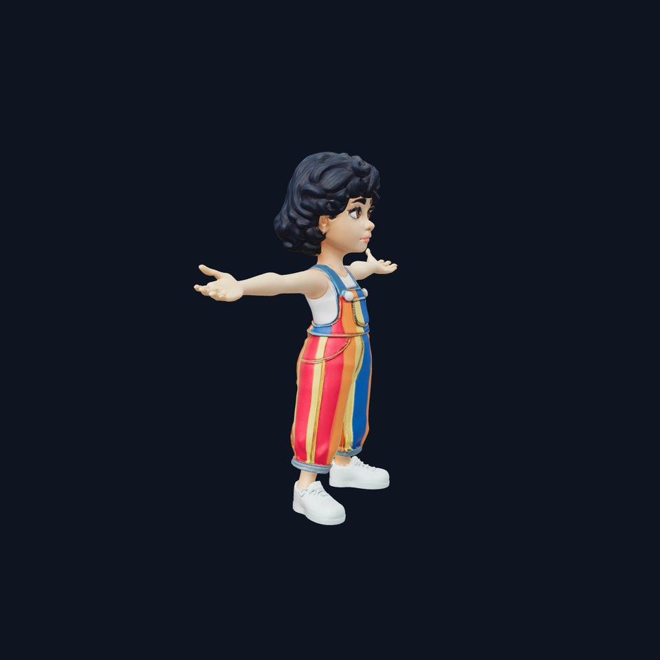 Colorful Overalls Character model pack