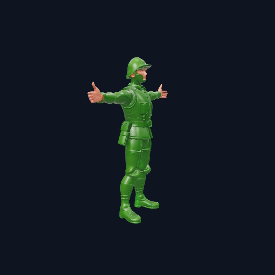 Green Soldier Figurine model pack