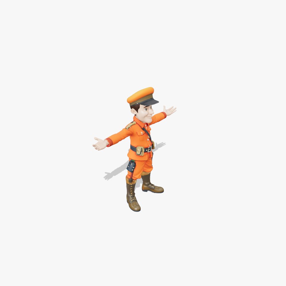 Bright Orange Officer model pack