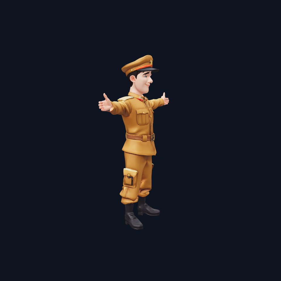 Animated Officer Character model pack