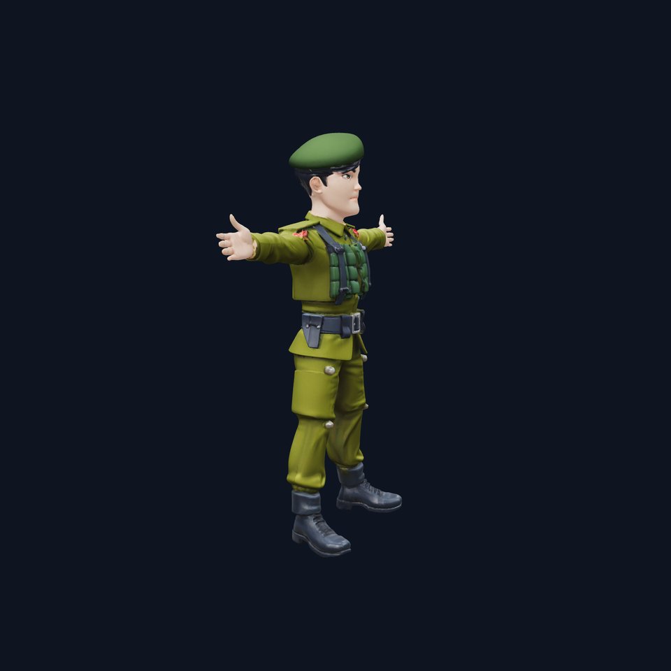 Green Uniform Soldier model pack