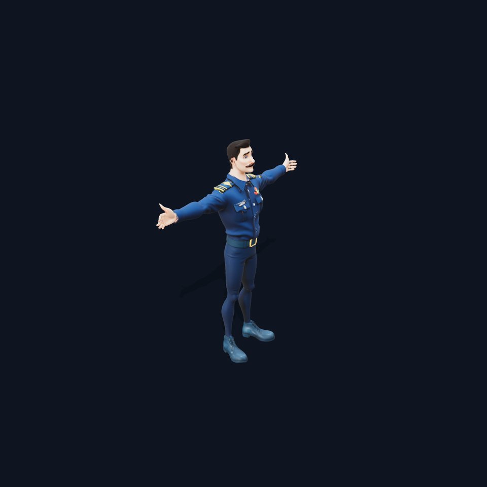 Animated Navy Officer model pack