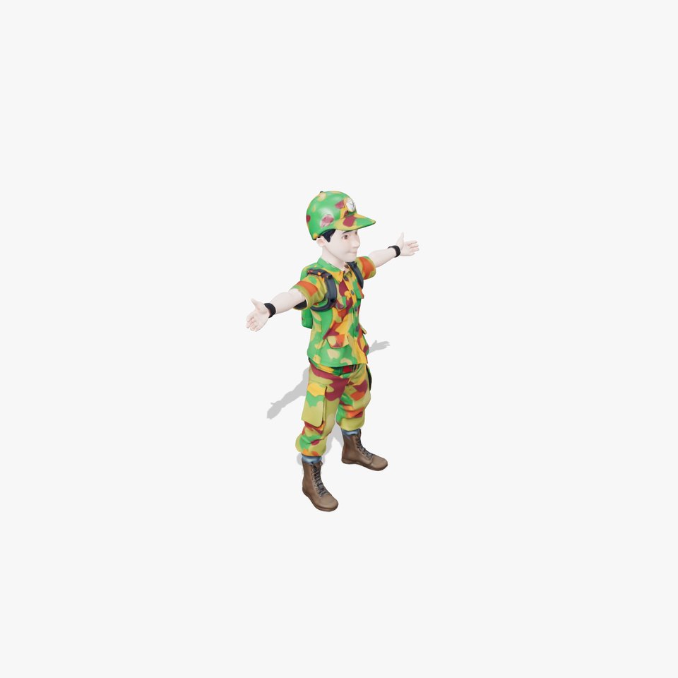 Camouflage Soldier Character model pack viewer poster