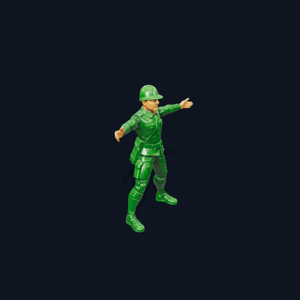 Green Soldier Figurine model pack
