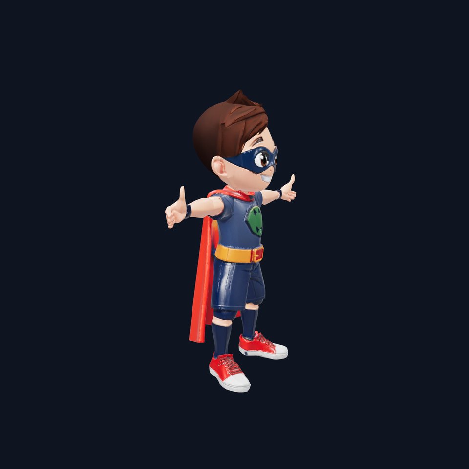 Animated Hero Boy model pack viewer poster