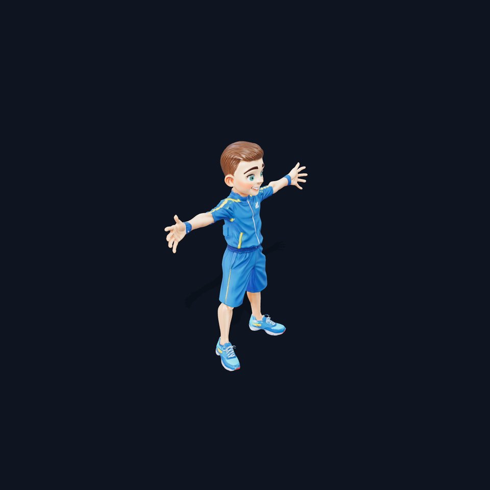Energetic Sports Kid model pack
