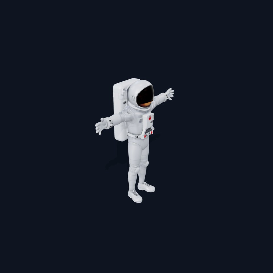 Silver Astronaut Suit model pack