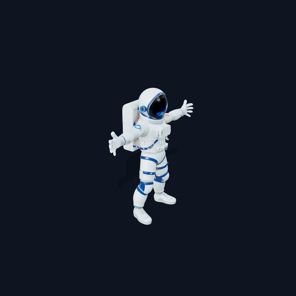 Blue Space Suit model pack viewer poster