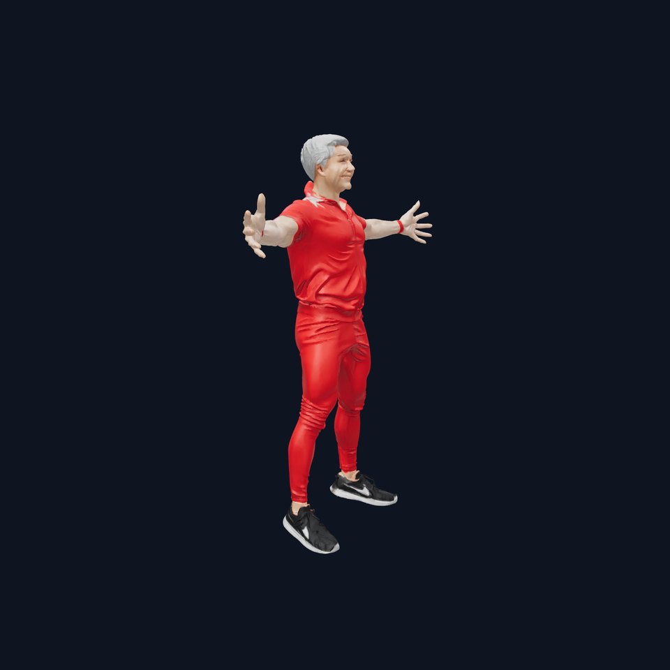 Red Athletic Man model pack